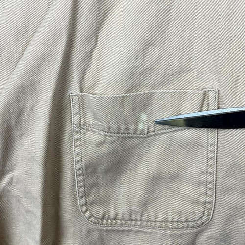 Chaps Ralph Lauren Mens Shirt Size XL Beige Long Sleeve Button Up Regular Fit - Picture 5 of 20