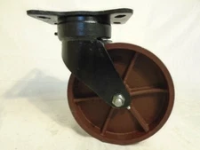 8" X 2" Kingpinless Drop Forged Swivel Caster with Ductile Steel Wheel 2000 Lbs 