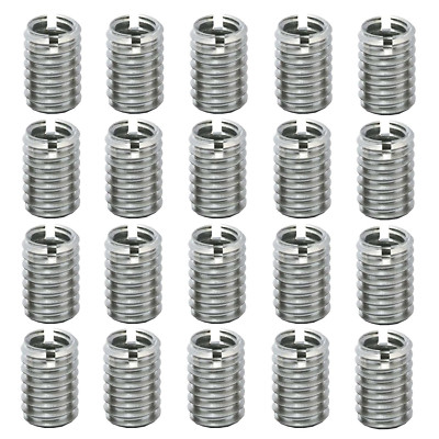 20 Pcs 15mm Gewindeeinsatz m8 auf m6, Einschraubmutter M8 M6, 303Cu-Edelstahl Ge