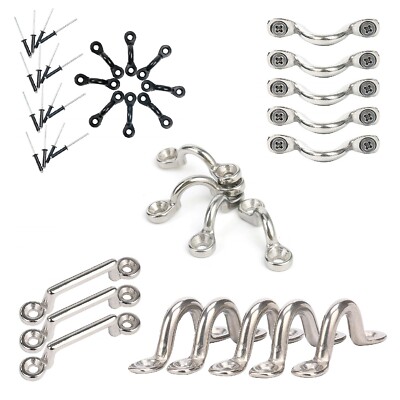 Marine Boat Pad Eyes Canvas Top Bimini Parts for Top Strap Kayak Canoe Rigging