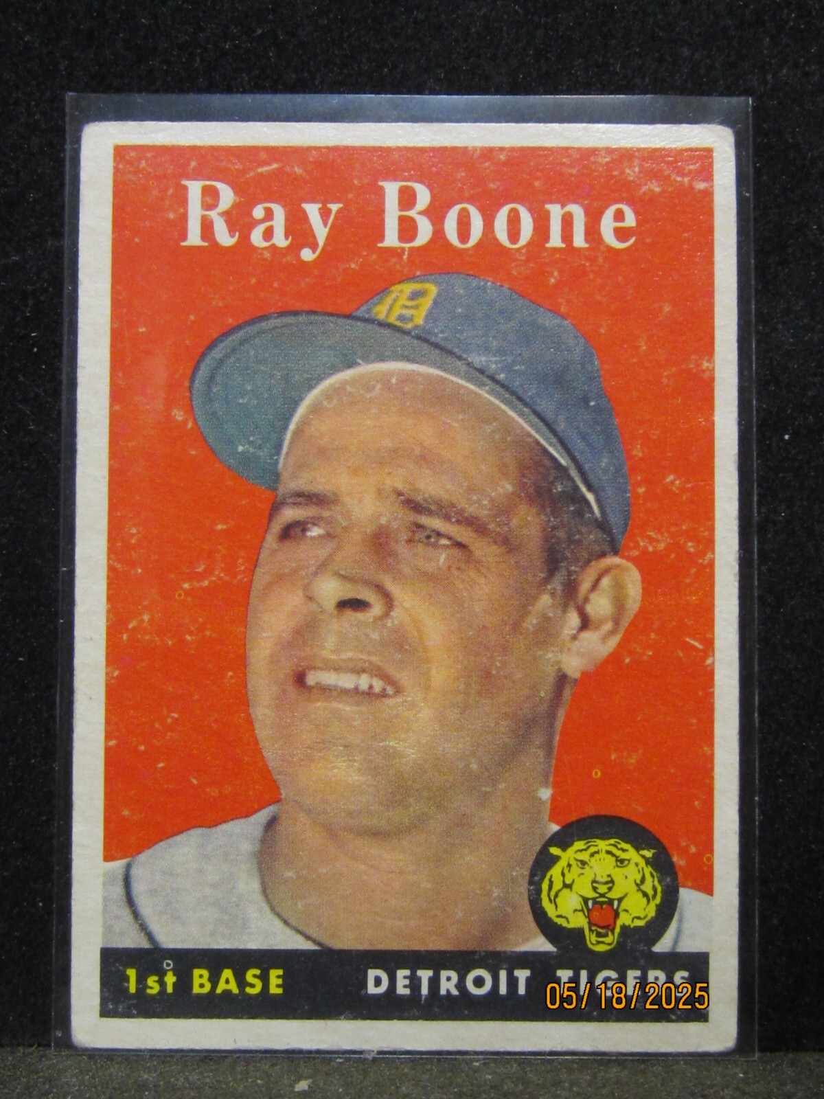 1958 Topps #185 Ray Boone Detroit Tigers Graded Baseball Card