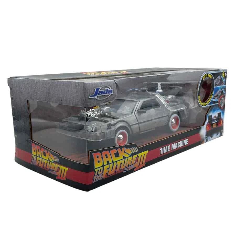 Modellino Auto Jada 1/24 Back to the Future III Time Machine With Lights - Immagine 2 di 3