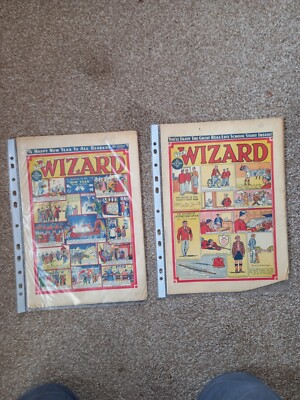 WIZARD COMICS from 9th & 30th December  1950 by DC THOMSON Vintage UK Comics