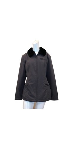 Gallery Jacket Womens Coat Gray With Black Faux Fur Collar Sz. M - Picture 2 of 5