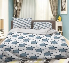 3D Turtle Cartoon Kids Quilt Cover Set Duvet Cover Bedding Pillowcases