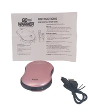 GO WARMER Rechargeable Hand Warmer, Power Bank, and Flashlight - PINK