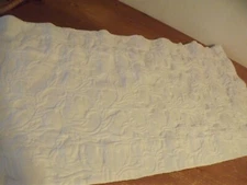 JC Penny WHITE quilted matelasse VALANCE 78Wx 18.5" 2 available