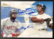2020 Topps On Demand Dynamic Duals Auto Cecil Fielder / Mo Vaughn #22/25 BLUE