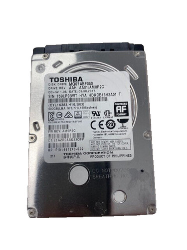 Toshiba 500GB SATA 2,5" HDD MQ01ABF050 697243-002