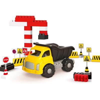 Bausteine Jumbo Bauwagen mit Zubehör - 40 Stück   