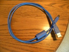Printer USB 2.0 Cable Cord A Male to B Male - Blue - 43"