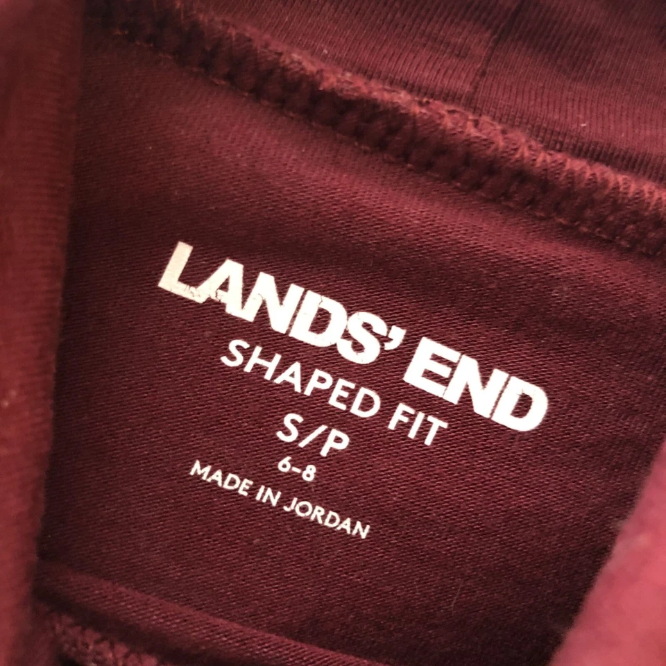 Lands End Lightweight Jersey Skimming Turtleneck Top Shaped Fit Purple SP - Image 3 of 4