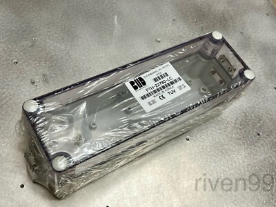 BUD 10x3x3'' Hinged Latching Enclosure + Backplate,Clear Box,Outdoor NEMA 4X IP67