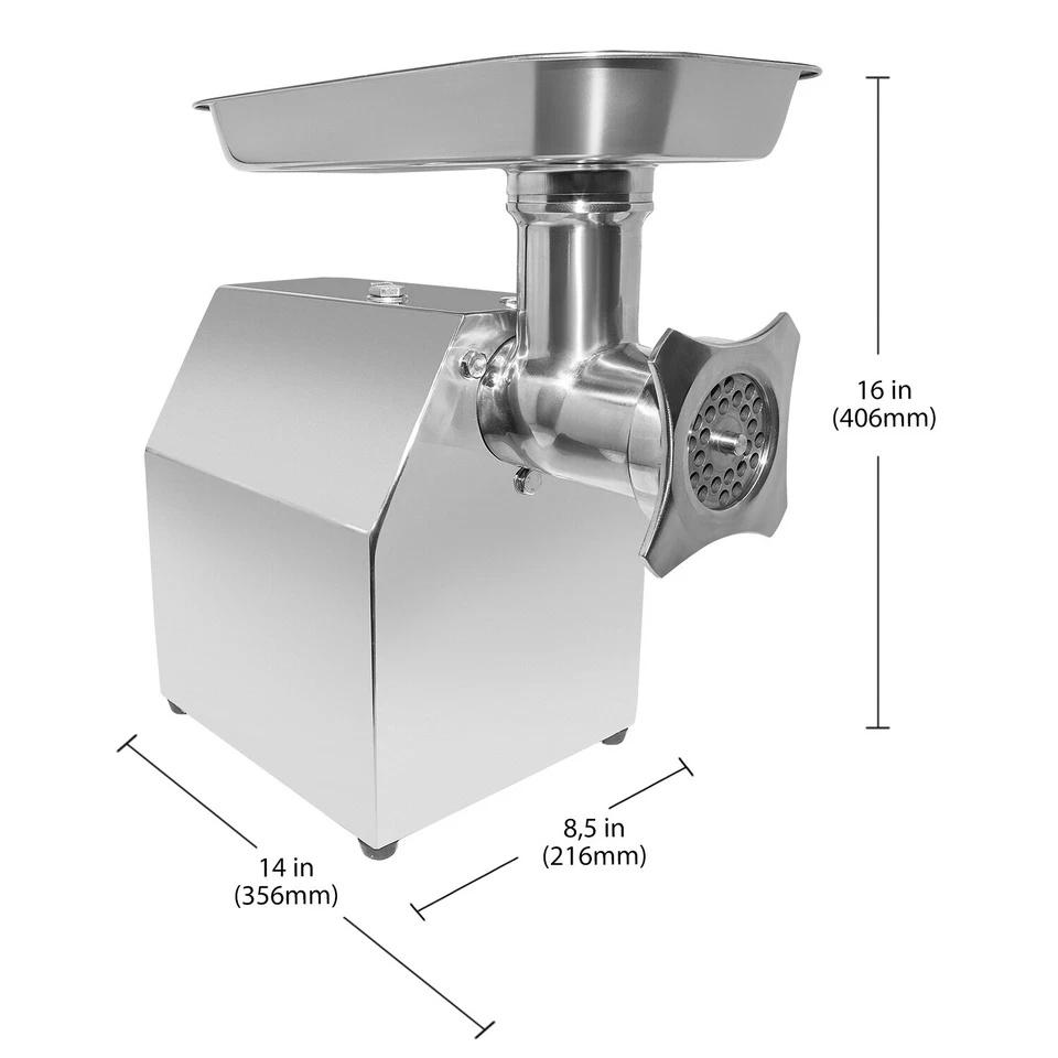 Molinillo de carne comercial GR-TC12 | Rellenora eléctrica de salchichas | 110 V Foto 2 de 4