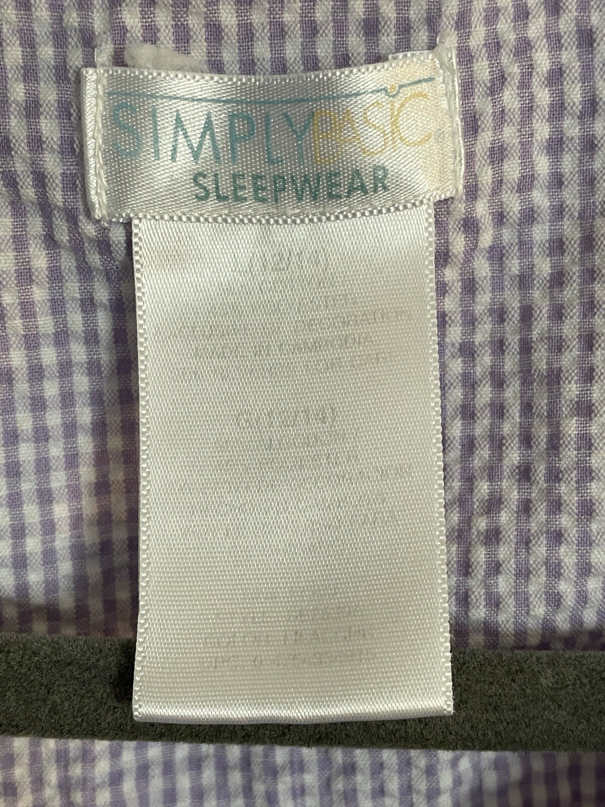 Simply Basic Short Robe Zip Front Purple Seersuck… - image 4