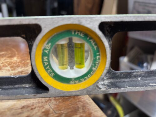Vintage MAYES 24" TALL TENNESSEE'AN TT6-24 Level Aluminum Johnson City Tennesee - Picture 4 of 5