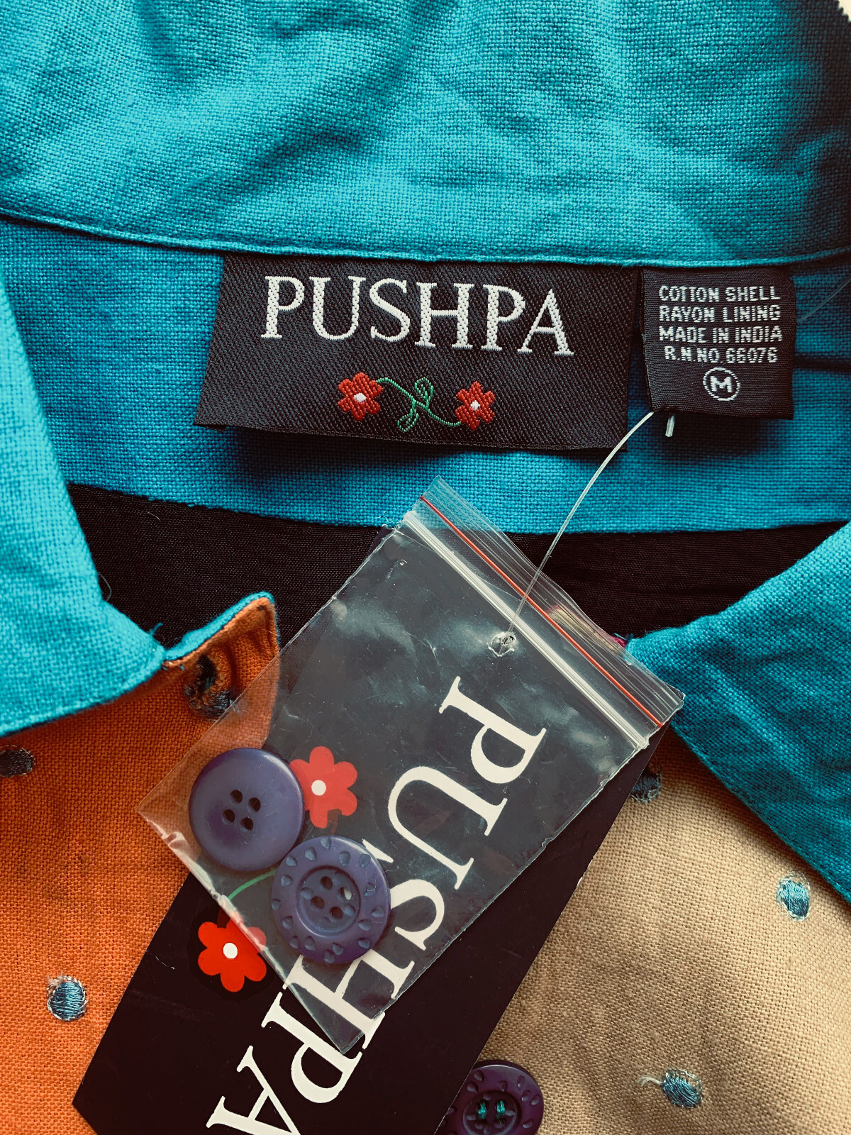 PUSHPA Jacket,  Multi Colored, Fish, Cotton, Size… - image 8