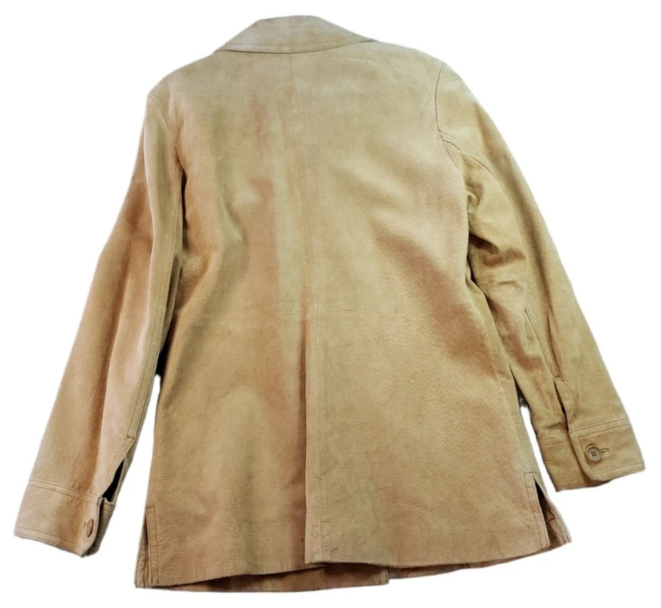 Abrigo Cherokee Damas MEDIANO Cuero Gamuza Genuino Abotonado Foto 3 de 4