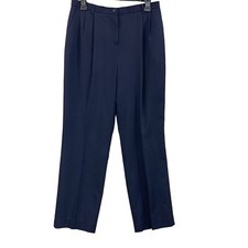 Pendleton Pants Womens 8 Blue Virgin Wool Pleated Trousers Dress Pant 30 x 28