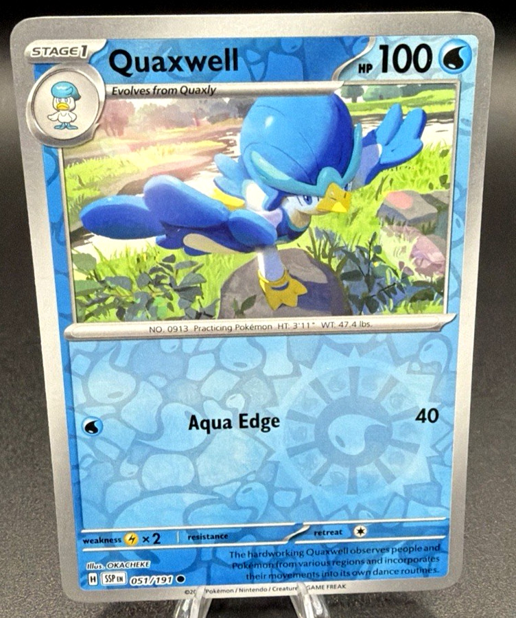 Quaxwell 051/191  Pokemon TCG Reverse Holo - Surging Sparks - NM/M