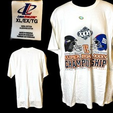 Vintage Super Bowl 35 XXXV T-Shirt Mens XL Baltimore Ravens vs Giants NFL NOS