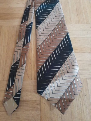 Seidenweber, Vintage Krawatte, braun, Polyester - Bild 1 von 3
