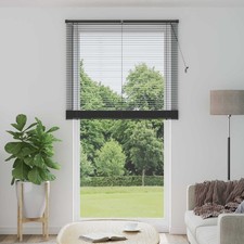 vidaXL Tenda Veneziana Regolabile Grigio Argento 213 x 120 cm PVC