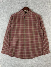 Vintage L.L. Bean Long Sleeve Wrinkle Resistant Plaid Button Down Flannel Medium
