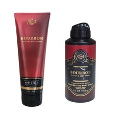 2 BRAND NEW Bath Body Works Men's Bourbon Body Spray Body Cream, 8 oz