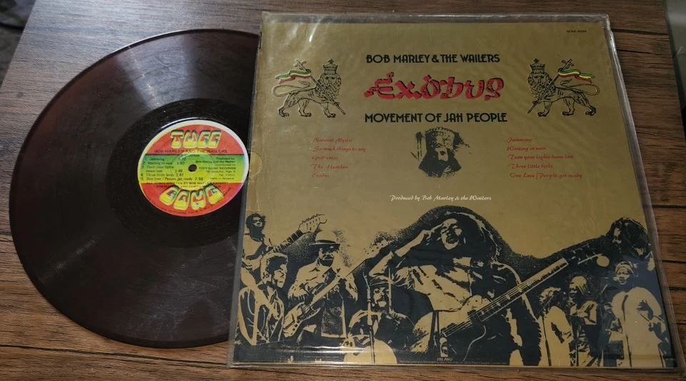 ROOTS REGGAE LP TUFF GONG LABEL BOB MARLEY " EXODUS" BROWN VINYL mp3 - Image 3 of 3