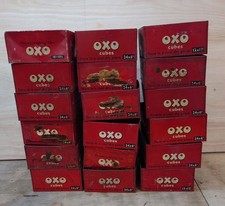 18 x Vintage Retro Oxo Cube Tins for Storage or Display