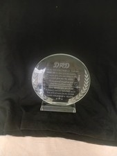 Clear/glass crystal memorial keepsake, tribute to a father- CG B32
