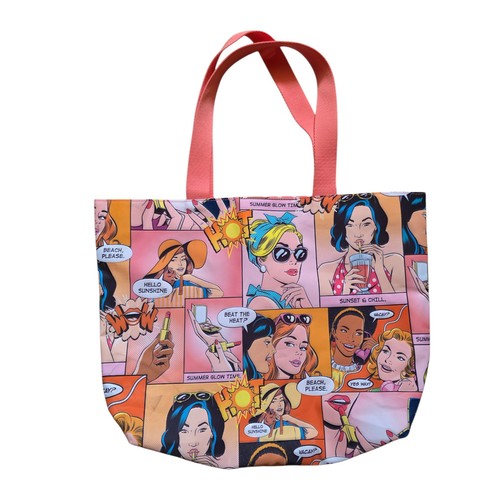 Estee Lauder Caricature Comic Strip Ladies Women Tote Bag Beach Bag Anime Beauty