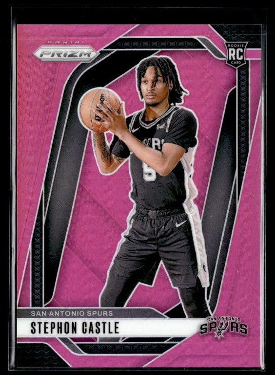 2024-25 Panini Prizm Stephon Castle #234 RC Rookie Pink 214/249 SPURS