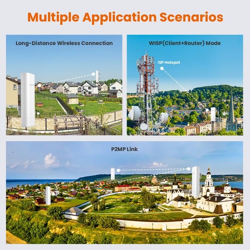 2.4GHz Outdoor Long-Range CPE | 12dBi, 5km+ | Point to Point Wireless Bridge ... - 第 7/7 張圖片