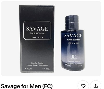 Savage for Men- 3.4 Oz Men's Eau De Toilette . Men's Casual Cologne, not Sauvage