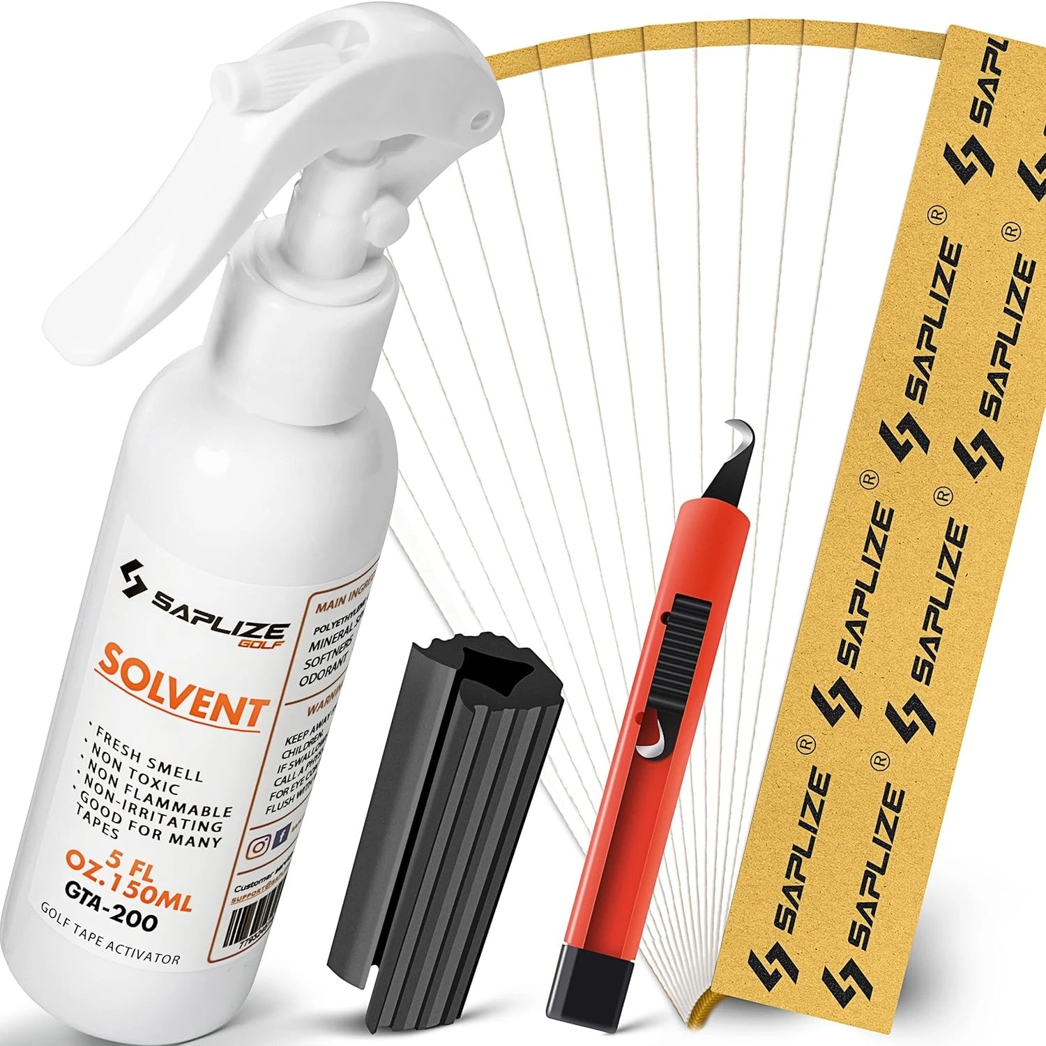 golf grip kits für golfschläger, kit a bis d für optionen wie golf grip tape strips, grip solvent, hook blade & rubber vice clamp