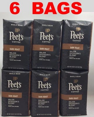 Peet's Coffee Major Dickason's Blend Dark Roast Whole Bean, 6.75 lbs, JAN/2026