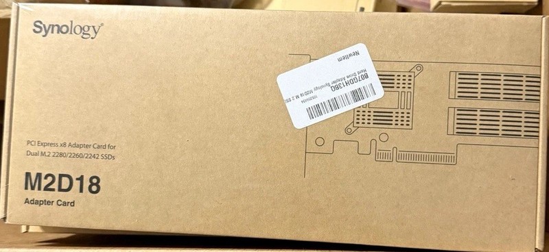 Synology M2D18 PCI Express Adapter Card Dual M.2 SSD Support for Synology NAS