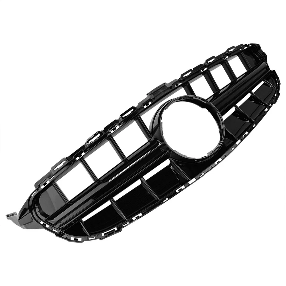 Black Grille W/Emblem For 2015-2018 Mercedes-Benz W205 C-Class C300 C43 Grill Foto 4 de 4