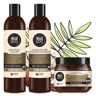 Haarpflege Haarkur Haar Shampoo Conditioner Haarmaske Set mit Kokosöl Bio Vegan