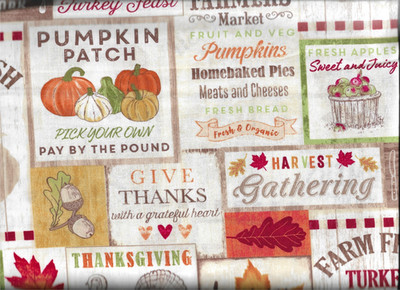 45'' 100% cotton Thanksgiving fabric ''Harvest Patch'' by Timeless Treasures
