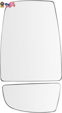 Driver Left Side Upper  Lower Mirror Glass Compatible with Ford Transit