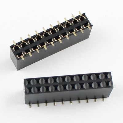 5Pcs 2.54mm Pitch 2x10 Pin 20 Pin Female Double Dual Row SMT Pin Header Strip