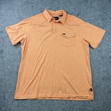 Howler Brothers Ranchero Polo Shirt Mens XL Peach Pearl Snap Western Cowboy