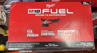 Milwaukee Electric Tool 2888-20 18V Fuel 4-1/2'' / 5'' Cordless Variable Speed