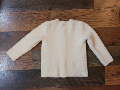 Hanna Anderson Marshmellow Cardigan Sweater Button Down Ivory Girls 110/ Size 5 - Picture 4 of 7