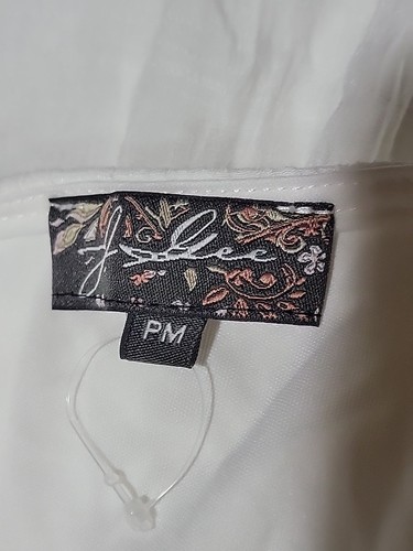 J Glee Sleeveless Midi Dress Size PM Floral Embroidered Smocked Waist NEW #CC - Picture 9 of 11