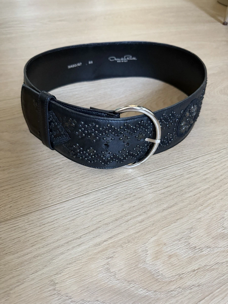 Oscar de la Renta Leather Wide Belts for Women for sale | eBay display picture 1