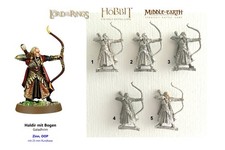 Haldir mit Bogen - Elb - Galadhrim - GW - HdR - Zinn - OOP - unbemalt - entfärbt